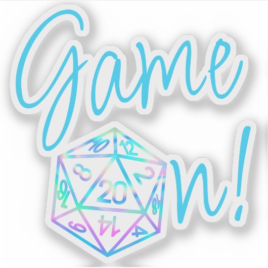 RPG-Game | Holo Fantasy Tabletop Retro Gamer Aufkleber (Vorderseite)