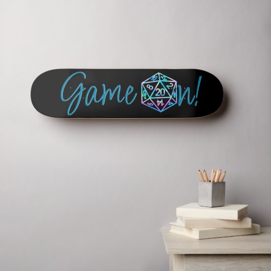 RPG-Game | Holo Fantasy Tabletop Retro Gamer Skateboard (Wandkunst (Horz))
