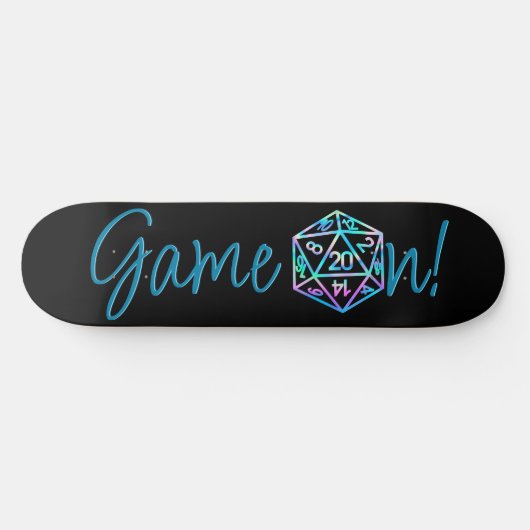 RPG-Game | Holo Fantasy Tabletop Retro Gamer Skateboard (Horizontal)