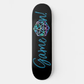 RPG-Game | Holo Fantasy Tabletop Retro Gamer Skateboard (Vorderseite)