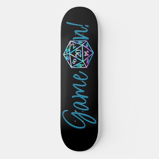 RPG-Game | Holo Fantasy Tabletop Retro Gamer Skateboard (Vorderseite)