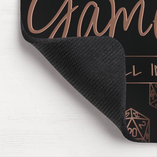 RPG-Game | Kupfer Fantasy Tabletop Gamer Dice Mousepad (Ecke)