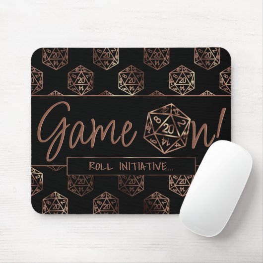 RPG-Game | Kupfer Fantasy Tabletop Gamer Dice Mousepad (Mit Mouse)