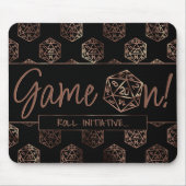 RPG-Game | Kupfer Fantasy Tabletop Gamer Dice Mousepad (Vorne)