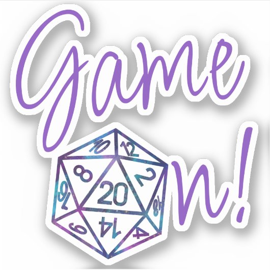 RPG-Game | Nebula Fantasy Tabletop Gamer Dice Aufkleber (Vorderseite)