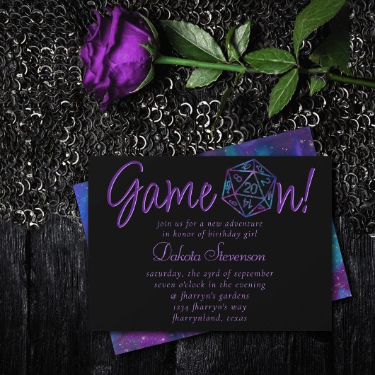 RPG-Game | Nebula Fantasy Tabletop Gamer Dice Einladung