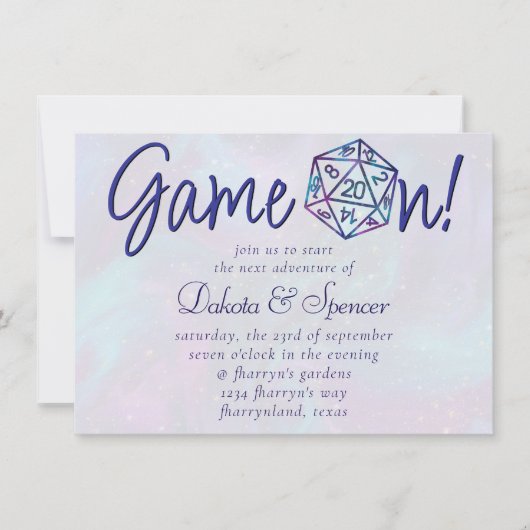 RPG-Game | Nebula Tabletop PnP Role Player Dice Einladung (Vorderseite)