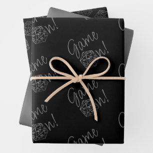 RPG-Game   Silver PnP Tabletop Role Player Dice Geschenkpapier Set