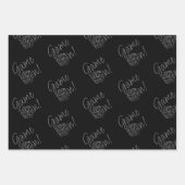 RPG-Game | Silver PnP Tabletop Role Player Dice Geschenkpapier Set (Vorderseite)