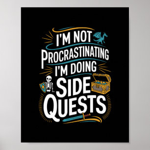 RPG-Gamer-Bekleidung für Quest-Fans Uni-Erwachsene Poster