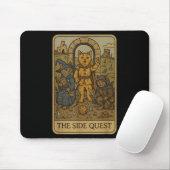 Rpg Gamer Cats Funny Side Quest Tarot Card Nerdy Mousepad (Mit Mouse)