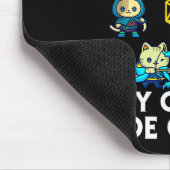 Rpg Gamer Cats Side Quest Funny Nerd Adhd Cat Men  Mousepad (Ecke)