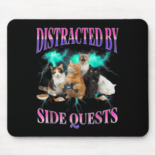RPG-Gamer-Katzen-Nebenquest-Abgelenkt-Lustiger-Gam Mousepad