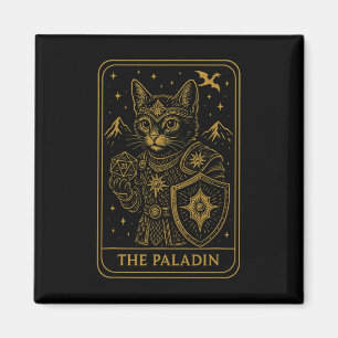 Rpg Gamer Paladin D20 Würfel Nerdy Geek Katze Männ Magnet