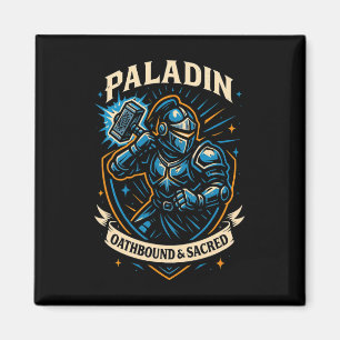 Rpg Gamer Paladin D20 Würfel Nerdy Geek Männer Fra Magnet