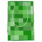 RPG-Gamer-Pixel-Muster-Papier Mittlere Geschenktüte (Vorderseite)