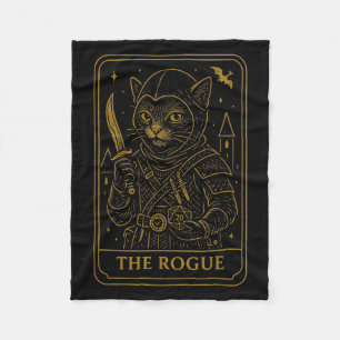 Rpg Gamer Rogue D20 Dice Nerdy Geek Cat Men Women Fleecedecke