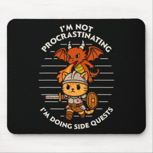 Rpg-Gamer-Shirt Ich mache Nebenquests Männer Fraue Mousepad