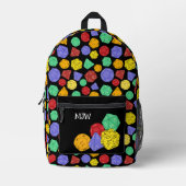 RPG Gaming Dice, Board, Fantasy Games Gemustert Bedruckter Rucksack (Vorderseite)