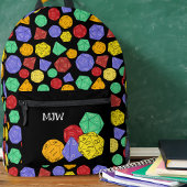 RPG Gaming Dice, Board, Fantasy Games Gemustert Bedruckter Rucksack