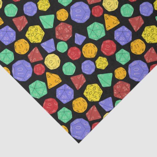 RPG Gaming Dice, Board, Fantasy Games Gemustert Seidenpapier (Detail)