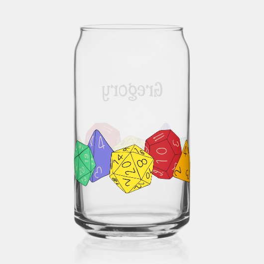 RPG Gaming Dice, Board, Fantasy Games Personalisie Dosenglas (Rückseite)