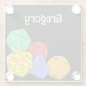 RPG Gaming Dice, Board, Fantasy Games Personalisie Glasuntersetzer (Rückseite)