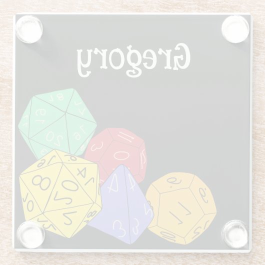 RPG Gaming Dice, Board, Fantasy Games Personalisie Glasuntersetzer (Rückseite)