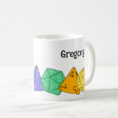 RPG Gaming Dice, Board, Fantasy Games Personalisie Kaffeetasse (VorderseiteRechts)