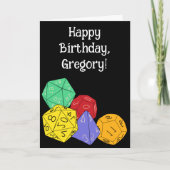 RPG Gaming Dice, Board, Fantasy Games Personalisie Karte (Vorderseite)