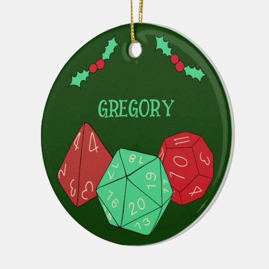 RPG Gaming Dice, Board, Fantasy Games Personalisie Keramik Ornament (Links)