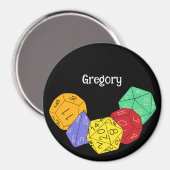 RPG Gaming Dice, Board, Fantasy Games Personalisie Magnet (Vorderseite/Rückseite)