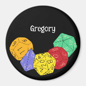 RPG Gaming Dice, Board, Fantasy Games Personalisie Magnet (Vorne)