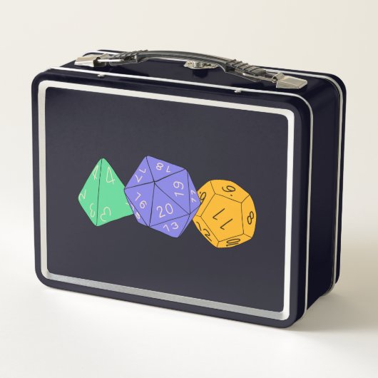 RPG Gaming Dice, Board, Fantasy Games Personalisie Metall Brotdose (Rückseite)