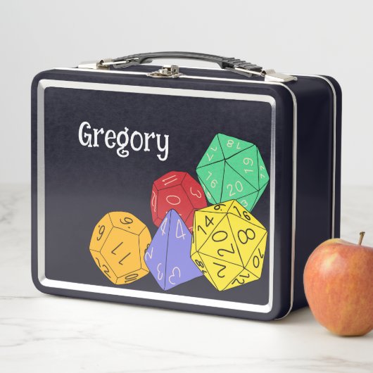 RPG Gaming Dice, Board, Fantasy Games Personalisie Metall Brotdose (Beispiel)