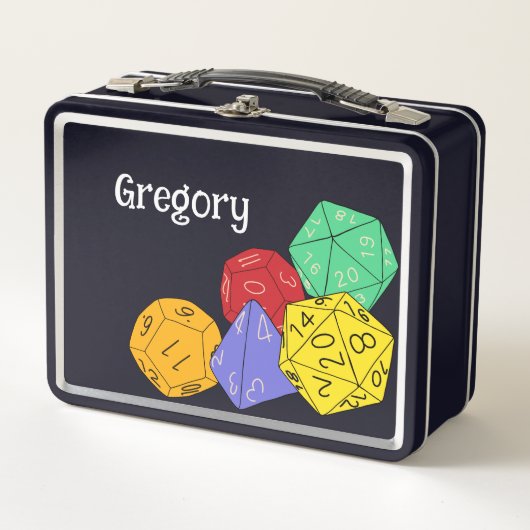 RPG Gaming Dice, Board, Fantasy Games Personalisie Metall Brotdose (Vorderseite)