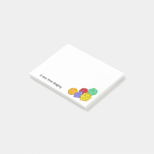 RPG Gaming Dice, Board, Fantasy Games Personalisie Post-it Klebezettel (angewinkelt)