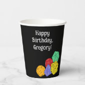 RPG Gaming Dice, Board, Fantasy Games Themed Party Pappbecher (Rückseite)