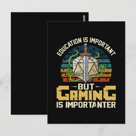 rpg Gaming ist wichtig Postkarte (Vorne/Hinten)