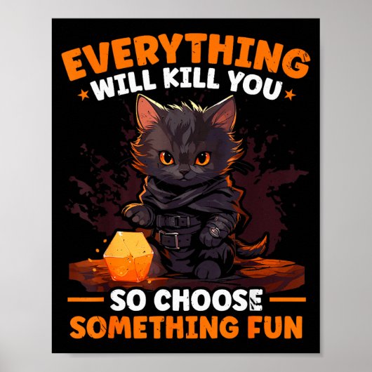 Rpg Gaming Role Playing D20 Tabletop Games Funny R Poster (Vorne)