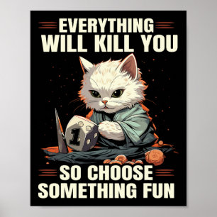 Rpg Gaming Rollenspiel D20 Tischspiele Lustig R Poster
