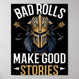 Rpg Gaming Rollenspiele D20 Tischspiele Lustig R Poster