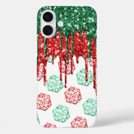 RPG Holiday Tropfen | Rote und grüne Weihnachtswür iPhone 16 Plus Hülle