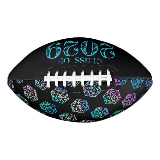 RPG-Jahr | Holo Fantasy Tabletop Retro Gamer Dice Football (Vorderseite)