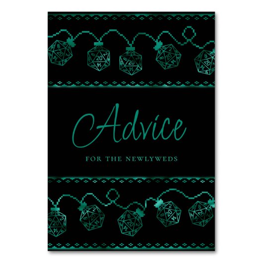 RPG-Leuchten | Aquamarines Green Fantasy Tabletop Tischnummer (Rückseite)