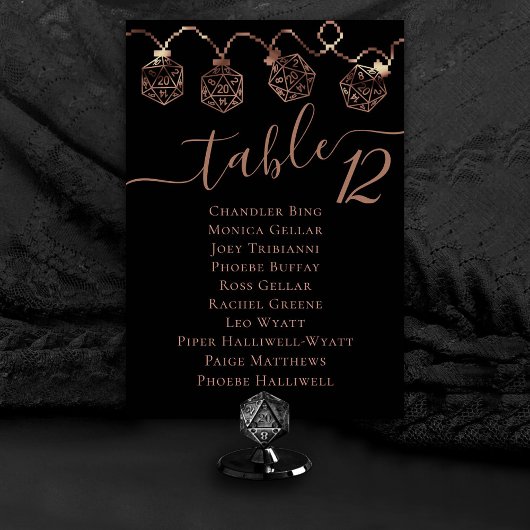 RPG-Leuchten | Copper Fantasy Tabletop Gast Name Tischnummer