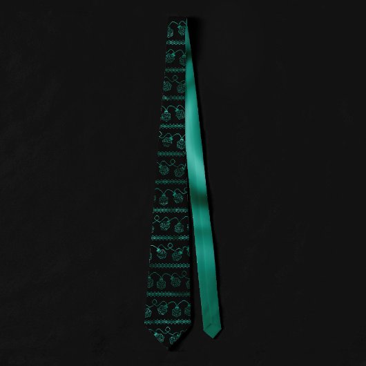 RPG-Leuchten | Emerald Fantasy Tabletop Gamer Dice Krawatte