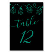 RPG-Leuchten | Emerald Fantasy Tabletop Gamer Dice Tischnummer (Rückseite)