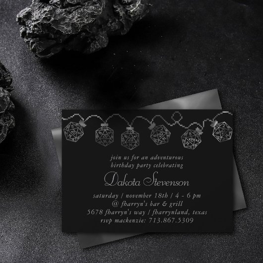 RPG-Leuchten | Fantasy Retro Tabletop PnP Gamer Di Einladung