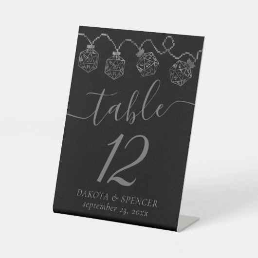 RPG-Leuchten | Fantasy Retro Tabletop PnP Gamer Di Sockelschild (Vorderseite)